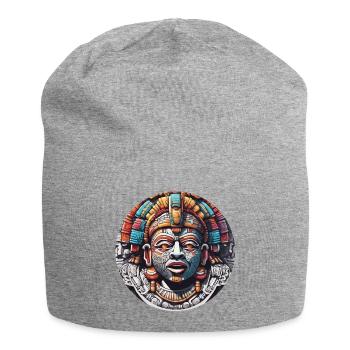 Mayan / Hochkultur / Peru / Maya Kalender / Motiv - Jersey-Beanie - Grau meliert - Vorne