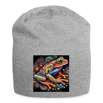 Frosch - Jersey-Beanie - Grau meliert - Vorne