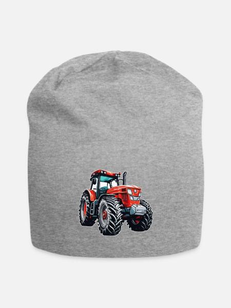 Traktor / Landwirtschaft / Bauer / Feldarbeit - Jersey-Beanie - Grau meliert