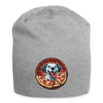 Pizza / Fast Food / Italienisch / Margherita - Jersey-Beanie - Grau meliert - Vorne