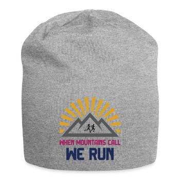 Trail Runners - When Mountains Call - We Run - Jersey Beanie - heather grey - Front