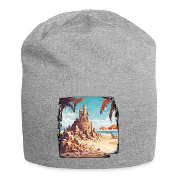 Sandcastle / Building / Playing / Castle / Holiday - Jersey Beanie - heather grey - Front