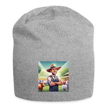 agriculture, agriculteur, fermier, campagne - Bonnet en jersey - gris chiné - Devant
