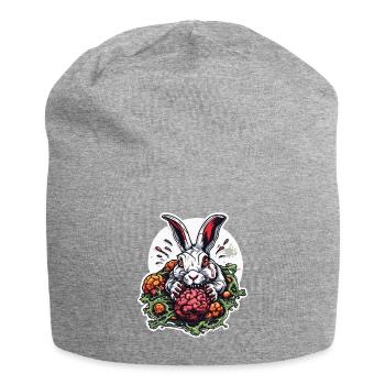 Osterhase / Ostern / Eier / Feiertage / Osterfest - Jersey-Beanie - Grau meliert - Vorne