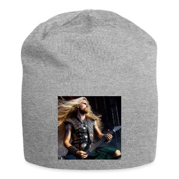 Heavy metal in the heart - Jersey Beanie - heather grey - Front