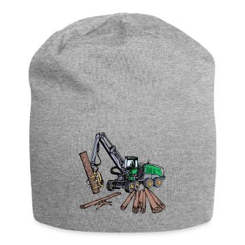 Woodwork, Wood, Wood, Wood, Lumberjack, Chainsaw, Forester - Jersey Beanie - heather grey - Front