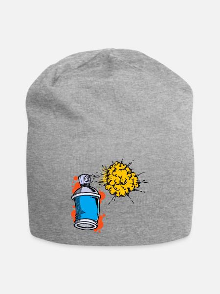 Zeichnen Illustration Graffiti Spraydose Sprayer - Jersey-Beanie - Grau meliert