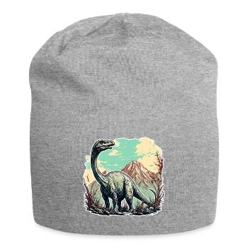 Dinosaurier / Tier / Urzeit / Reptil / Jungs - Jersey-Beanie - Grau meliert - Vorne
