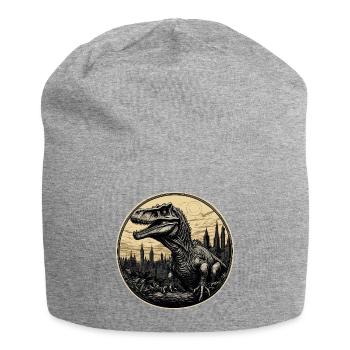 Dinosaurier / Tier / Urzeit / Reptil / Jungs - Jersey-Beanie - Grau meliert - Vorne