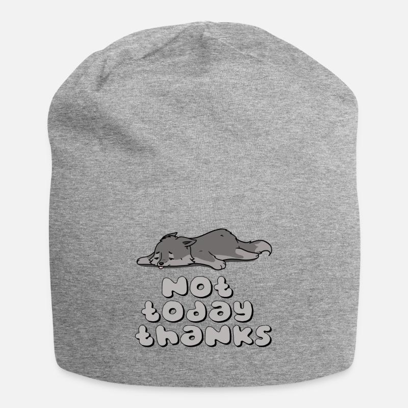 Not today thanks - Jersey Beanie - heather grey