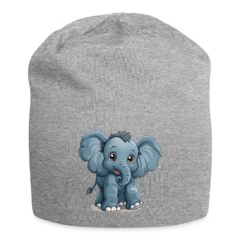 éléphant2 copie - Bonnet en jersey - gris chiné - Devant