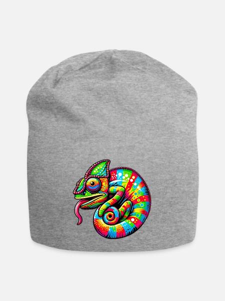 Chamäleon - Jersey-Beanie - Grau meliert