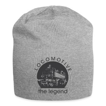 alte Lok Zug Bahn Sächsiche Bahn Symbol Logo - Jersey-Beanie - Grau meliert - Vorne
