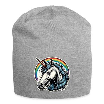 Unicorn / Mythical Creatures / Fairy Tale / Magic / Glitter - Jersey Beanie - heather grey - Front