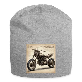 Plan / Sépia / Vintage / Rétro / Croix - Bonnet en jersey - gris chiné - Devant