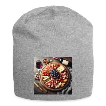 Jambon serrano et fromage - Bonnet en jersey - gris chiné - Devant