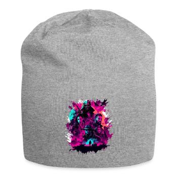 Film / Plakat / Personen / Design / Aufdruck - Jersey-Beanie - Grau meliert - Vorne