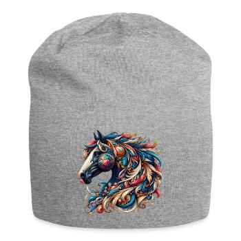Horse - Jersey Beanie - heather grey - Front