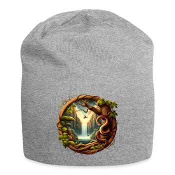 Queue in front of waterfall 1 - Jersey Beanie - heather grey - Front