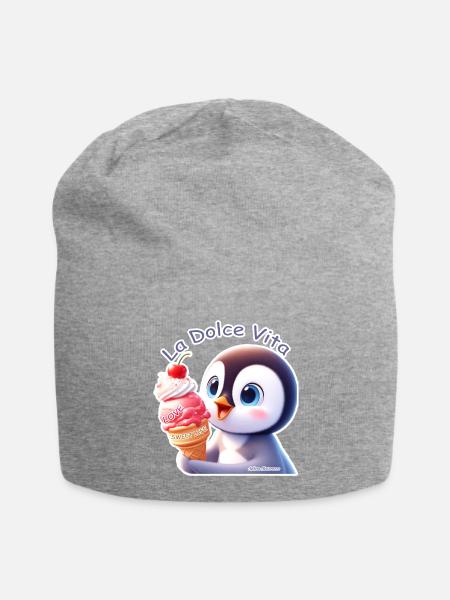 Pinguin - La Dolce Vita - Jersey-Beanie - Grau meliert