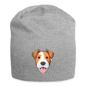 Draht Foxterrier Hunderasse Aquarell Karikatur Kawa - Jersey-Beanie - Grau meliert - Vorne