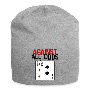 Casino Statement Jeu de cartes de poker Jeux d’argent - Bonnet en jersey - gris chiné - Devant