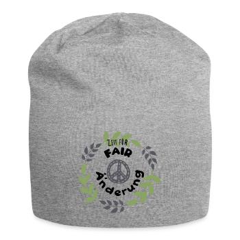 zeit für fair änderung umweltschutz statement - Jersey-Beanie - Grau meliert - Vorne