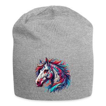 Horse - Jersey Beanie - heather grey - Front