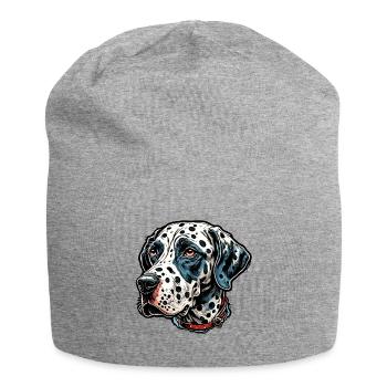 Dalmatien / Chien / Animal / Animal de compagnie / Aboiement - Bonnet en jersey - gris chiné - Devant