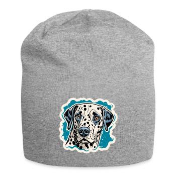 Dalmatien / Chien / Animal / Animal de compagnie / Aboiement - Bonnet en jersey - gris chiné - Devant