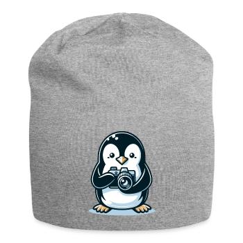 Penguin Photographer: The Snapshot Adventurer - Jersey Beanie - heather grey - Front