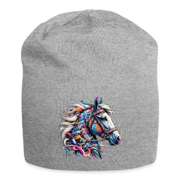 Horse - Jersey Beanie - heather grey - Front