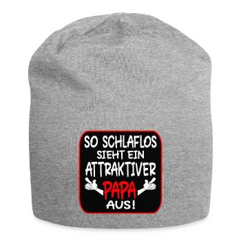 VATERTAG PAPA - BABY SCHLAFLOS - Jersey-Beanie - Grau meliert - Vorne