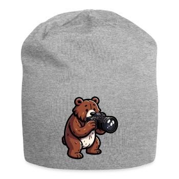 Shutterbear: The Wilderness Photographer - Jersey Beanie - heather grey - Front