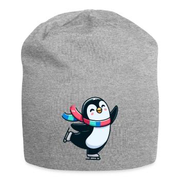 Winter Waltz Penguin: The Icy Dancer - Jersey Beanie - heather grey - Front