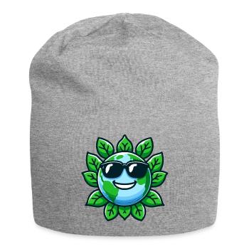 Cool Planet: Die umweltfreundliche Erde - Jersey-Beanie - Grau meliert - Vorne
