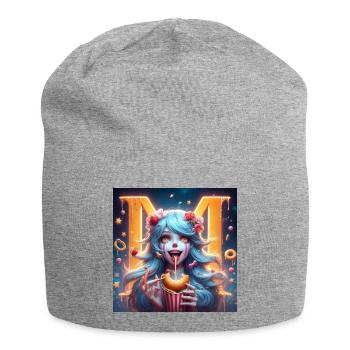 Naschkatzen-Clown 3D - Jersey-Beanie - Grau meliert - Vorne