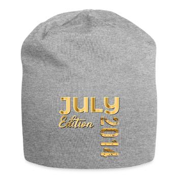 12th Birthday July 2014 - Jersey Beanie - heather grey - Front