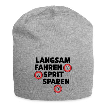 Gas Station Refueling Statement Drive Gasoline Engine - Jersey Beanie - heather grey - Front