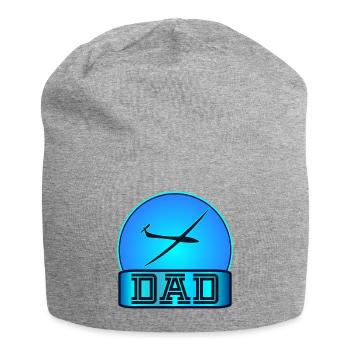 Segelflugzeug Papa - Jersey-Beanie - Grau meliert - Vorne
