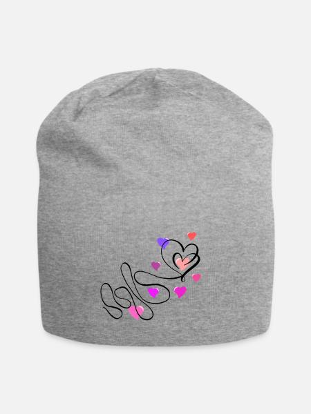 Von Herzen - Jersey-Beanie - Grau meliert