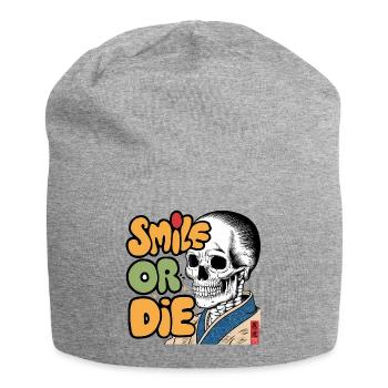 Skeletor with Optimistic Message - Jersey Beanie - heather grey - Front