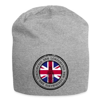 Timbre Union Jack Big Ben - Bonnet en jersey - gris chiné - Devant