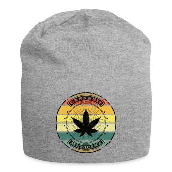 Retro Weed - Feuille de Cannabis Vintage - Bonnet en jersey - gris chiné - Devant