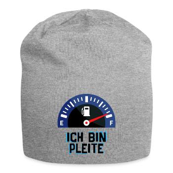 Gas Station Gasoline Energy Refueling Statement Electricity - Jersey Beanie - heather grey - Front