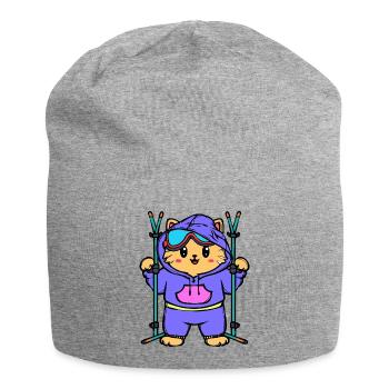 Wintersport Schifahren Winterurlaub Eishockey - Jersey-Beanie - Grau meliert - Vorne