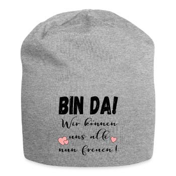 BIN DA - FREUDE IRONIE - Jersey-Beanie - Grau meliert - Vorne