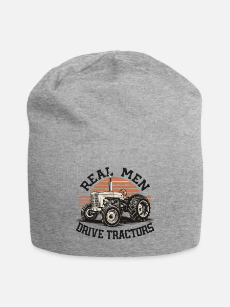 Echte Männer fahren Traktoren - Jersey-Beanie - Grau meliert