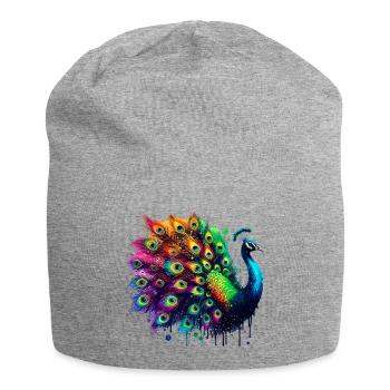 Pfau - Jersey-Beanie - Grau meliert - Vorne