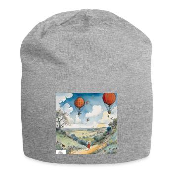 Joyeux dessin animé vintage d’été - Bonnet en jersey - gris chiné - Devant